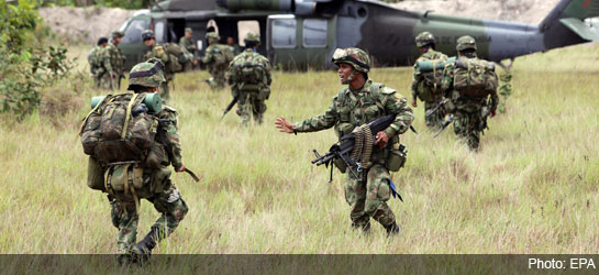 Colombia army combat