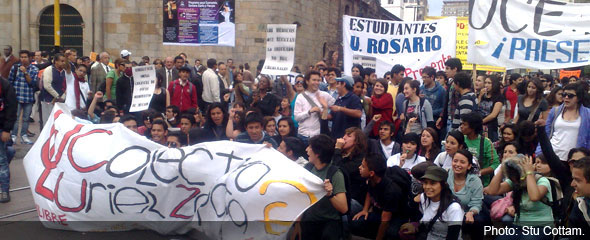 salud, protesta, colombia, bogota