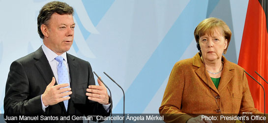 Colombia News - Santos Angela Merkel
