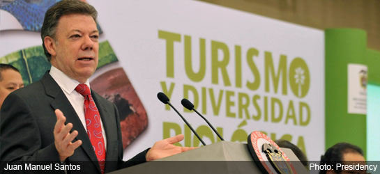 Colombia news - Juan Manuel Santos, Tourism