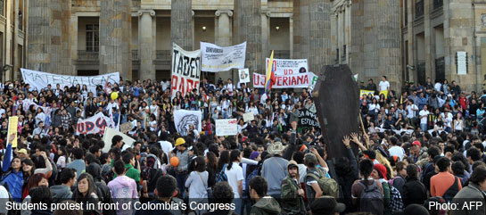 colombia news - student protests