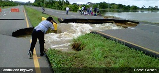 colombia news - roadways in the rain